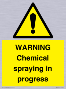 WARNING Chemical spraying in progress